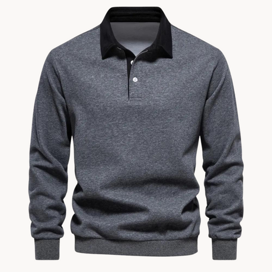 Men's Fleece Polo Sweatshirt