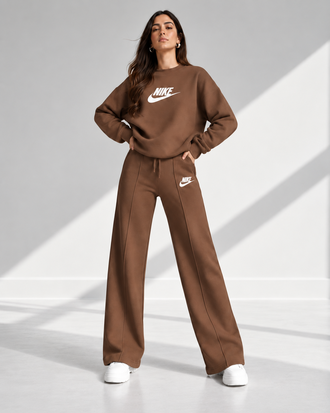 Women's Relaxed Sweatshirt & Wide-Leg Pants Set