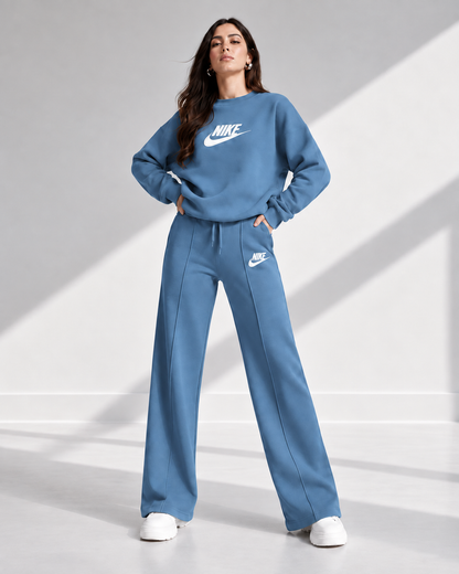 Women's Relaxed Sweatshirt & Wide-Leg Pants Set