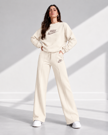 Women's Relaxed Sweatshirt & Wide-Leg Pants Set