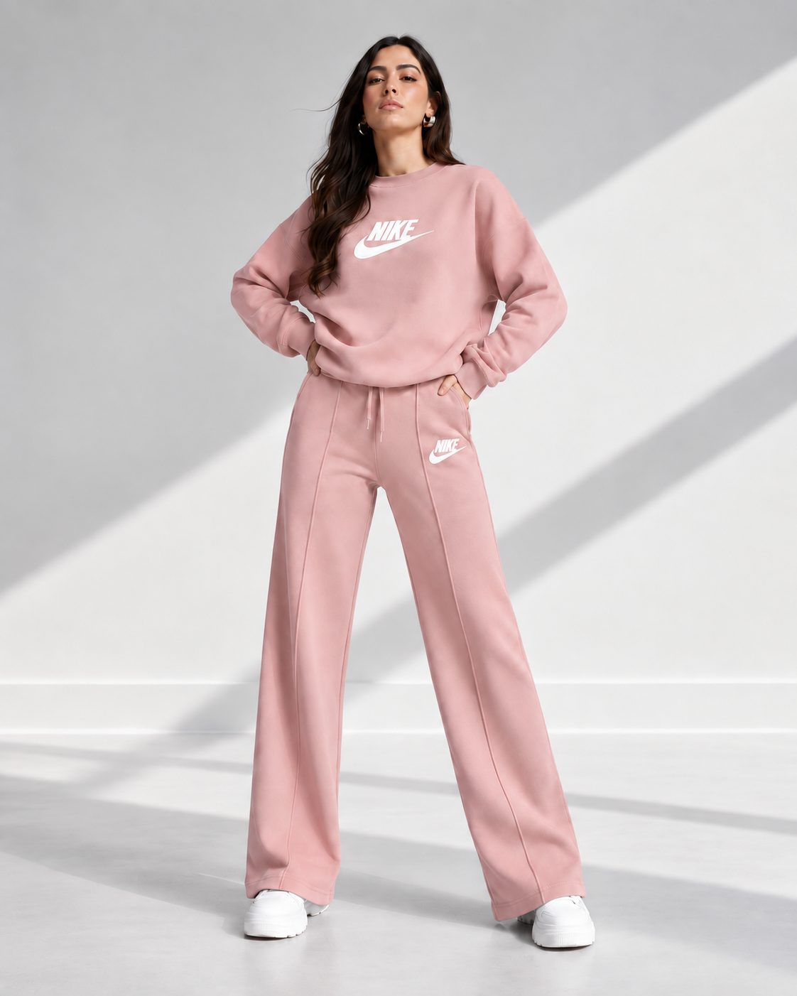 Women's Relaxed Sweatshirt & Wide-Leg Pants Set