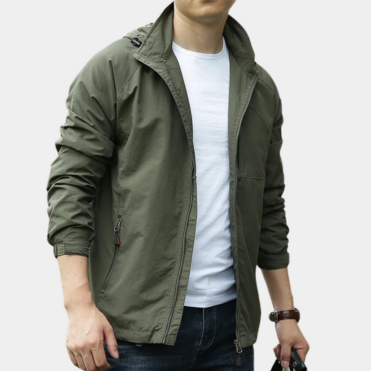 Men's Zip-Front Casual Jacket