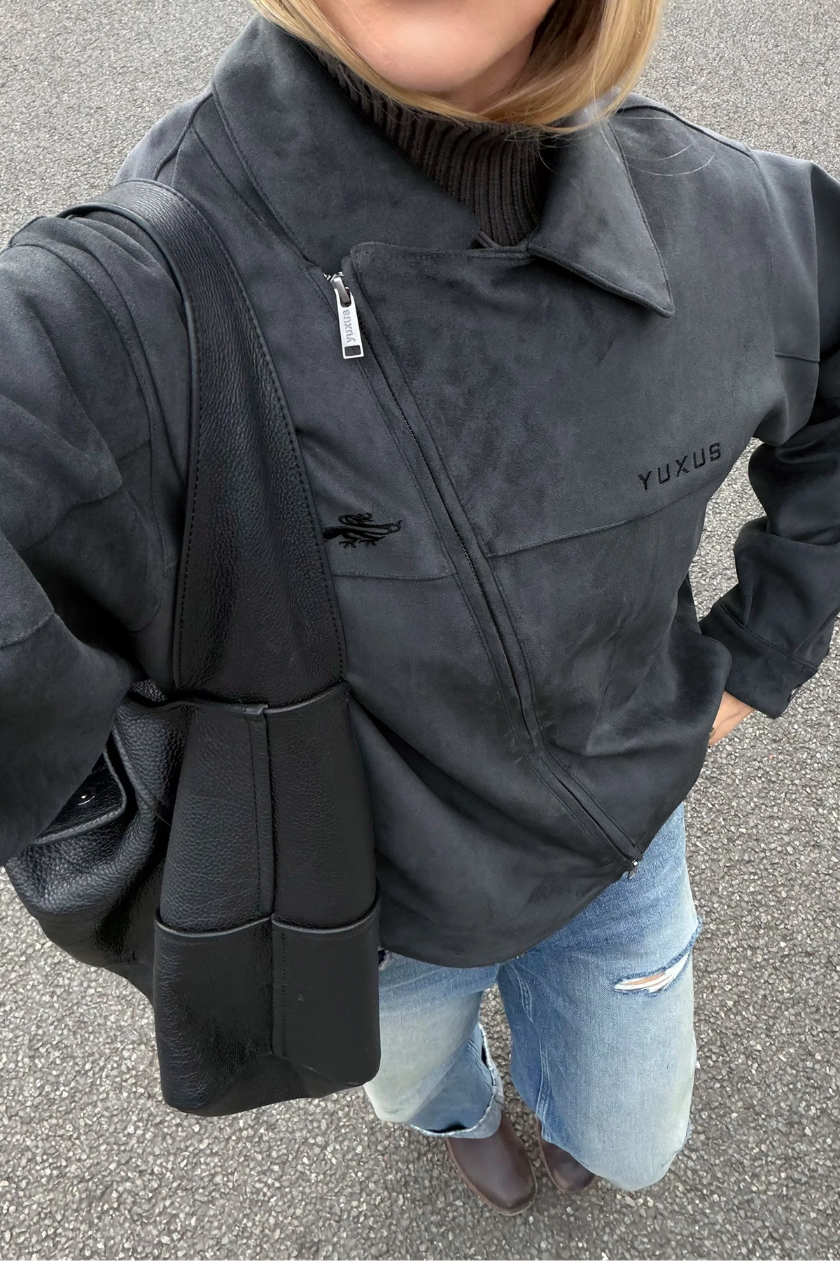 Unisex Tonal Graphic Zip Jacket