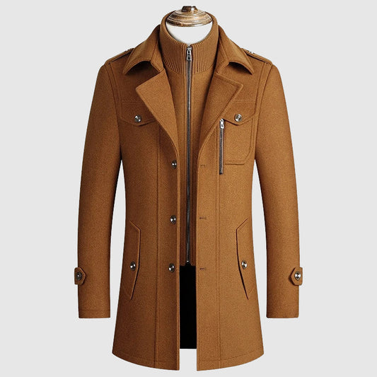 Men's Wool-Blend Tailored Coat