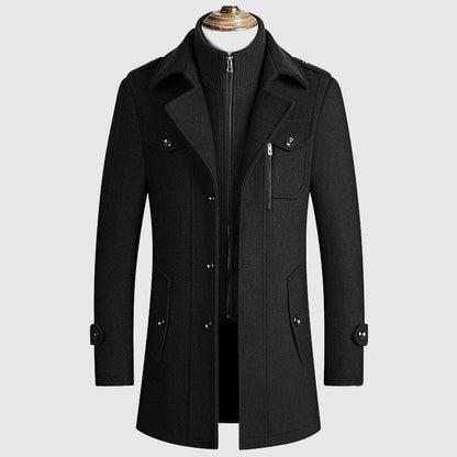 Men's Wool-Blend Tailored Coat