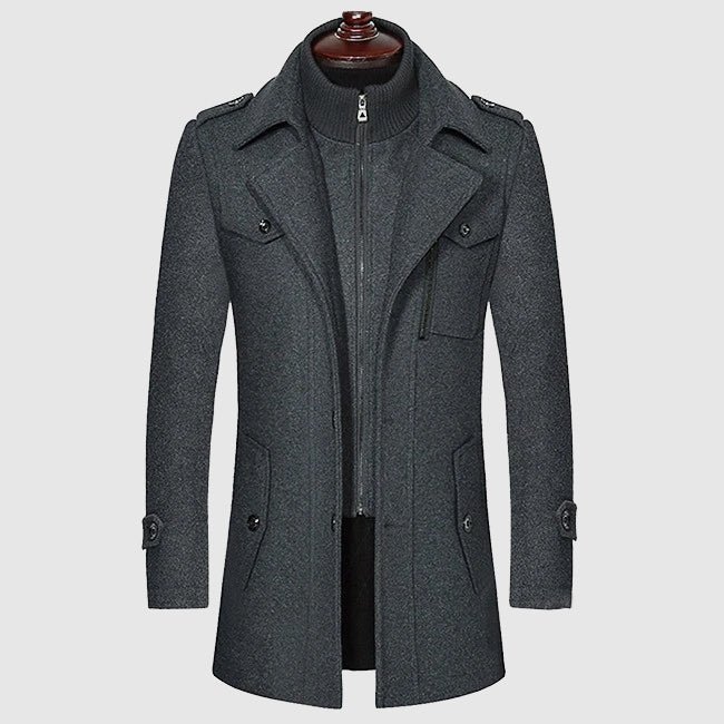 Men's Wool-Blend Tailored Coat