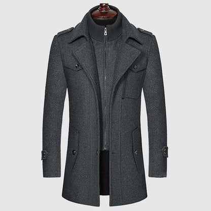 Men's Wool-Blend Tailored Coat