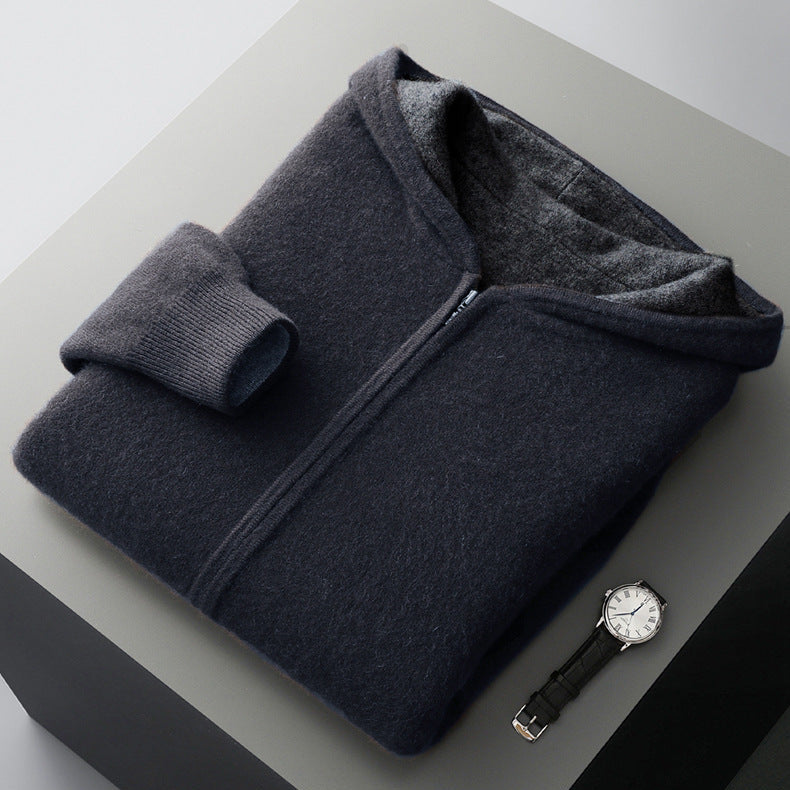 Unisex Reversible Cashmere Hoodie
