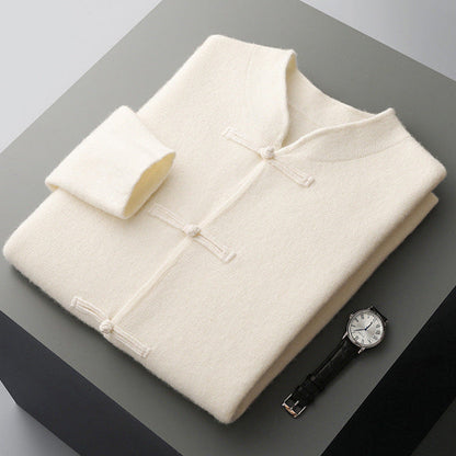 Women's Cashmere Stand Collar Cardigan