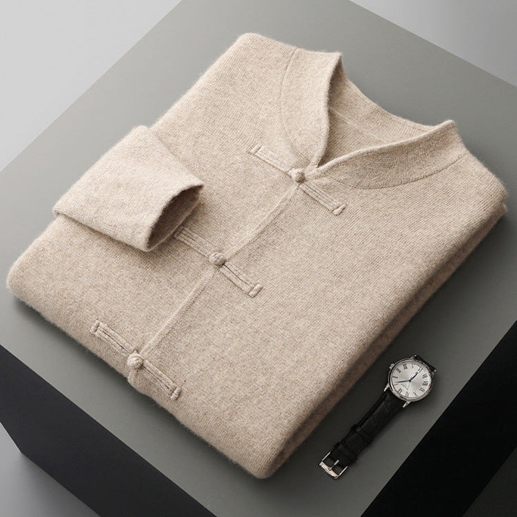 Women's Cashmere Stand Collar Cardigan
