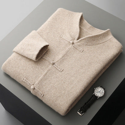 Women's Cashmere Stand Collar Cardigan
