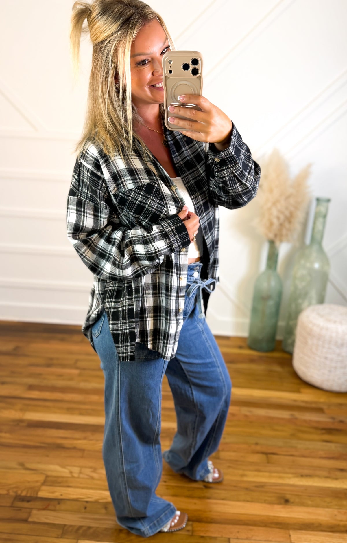 Women's Plaid Flannel Shirt