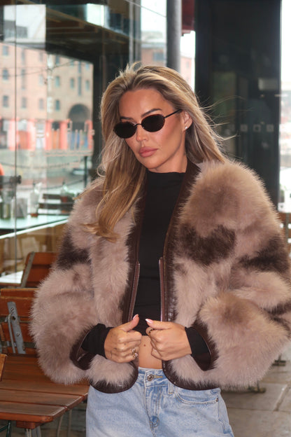 Women's Vegan Fur Bomber Jacket