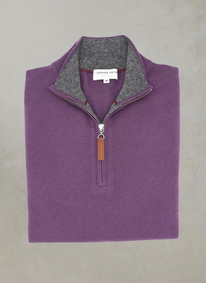 Men's Cashmere-Merino Quarter-Zip Sweater