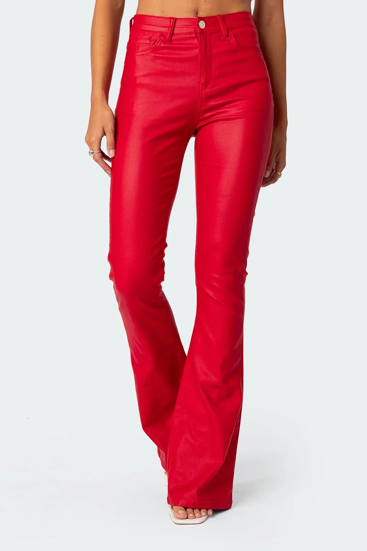 Women's Coated Flare Pants