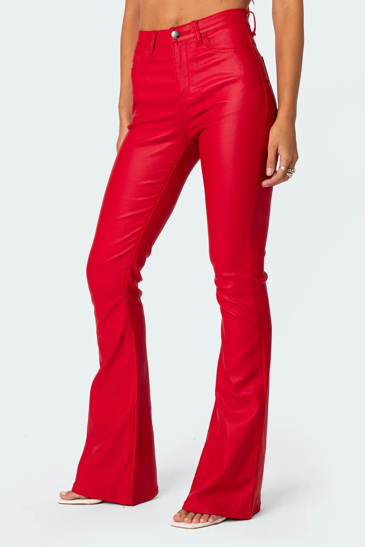 Women's Coated Flare Pants