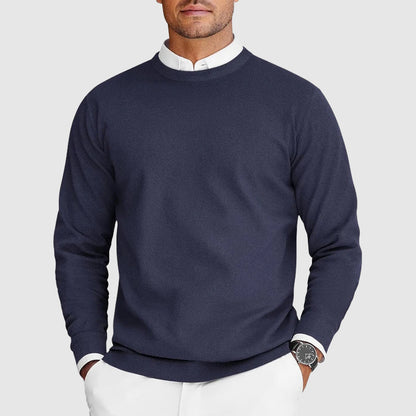 Men's Polyester Blend Crew Neck Sweater
