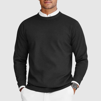 Men's Polyester Blend Crew Neck Sweater