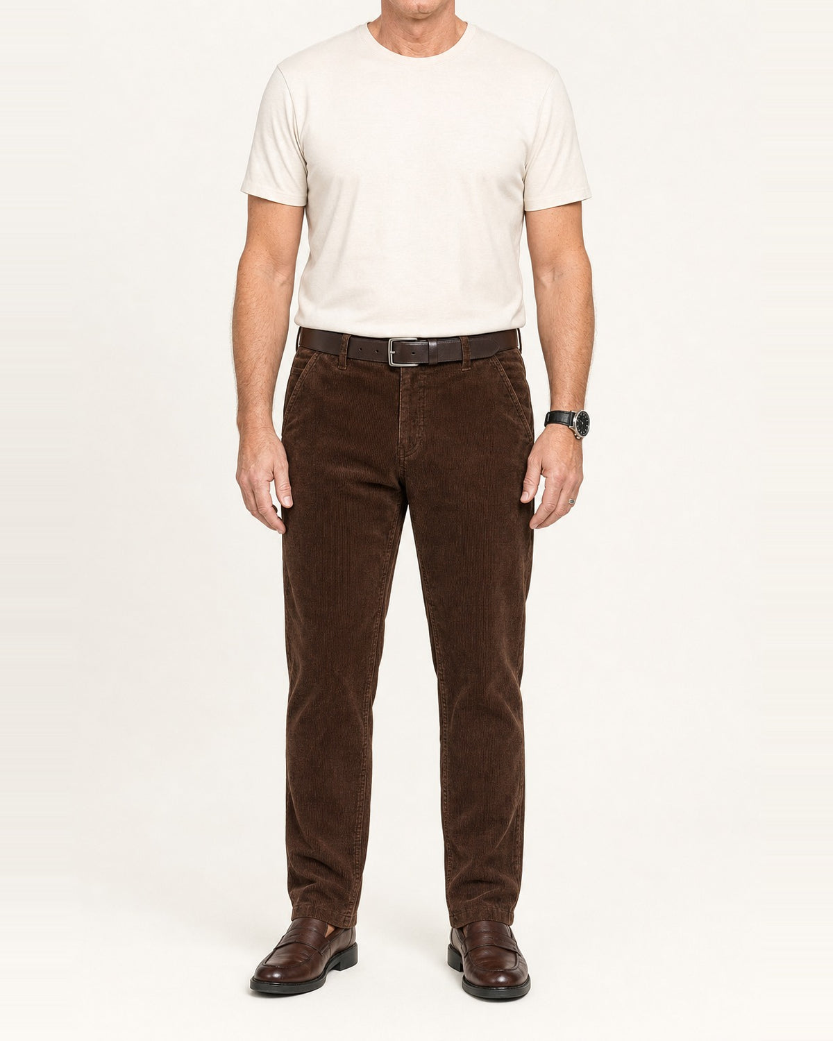 Men's Corduroy Tailored Trousers – Structured Fit