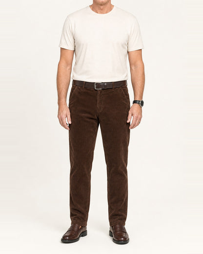 Men's Corduroy Tailored Trousers – Structured Fit