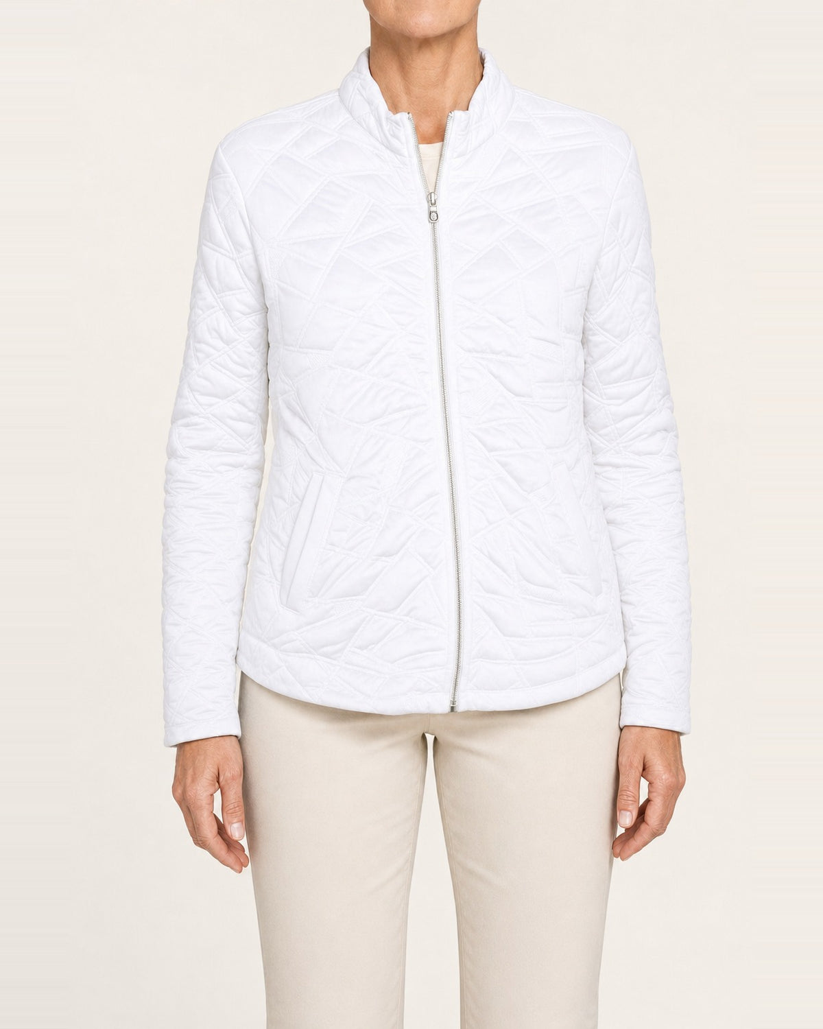 Women's Quilted Lightweight Layering Jacket – Tennis & Golf, White