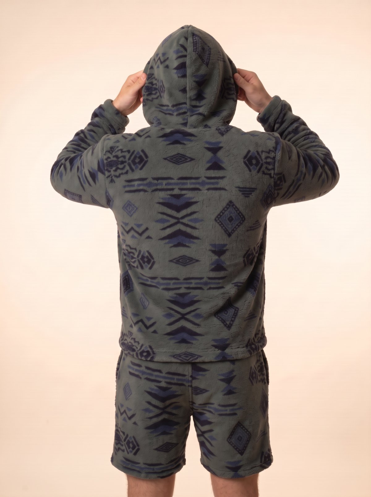 Women's Plush Fleece Hoodie & Shorts Set