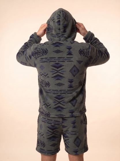 Women's Plush Fleece Hoodie & Shorts Set