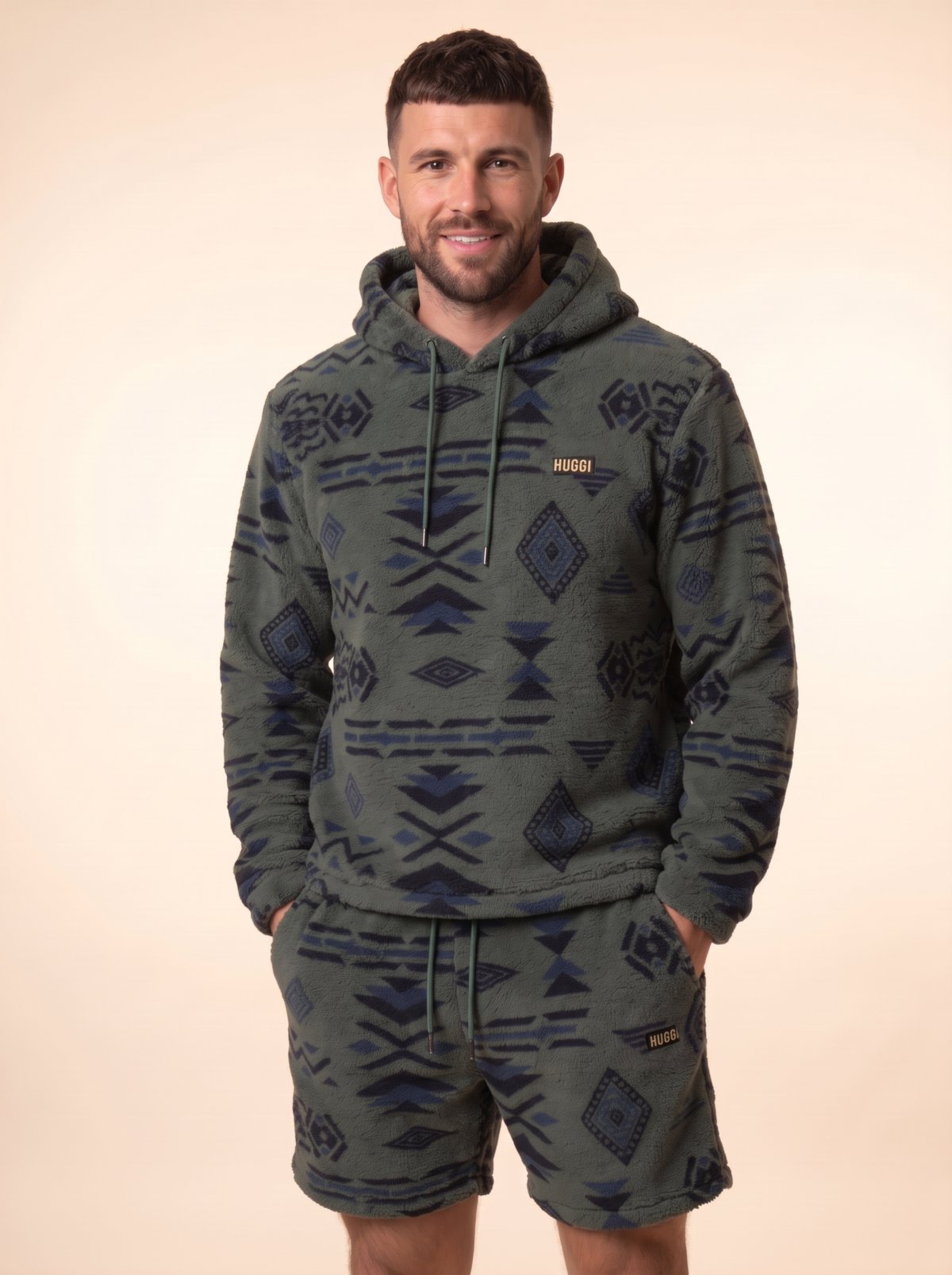 Women's Plush Fleece Hoodie & Shorts Set