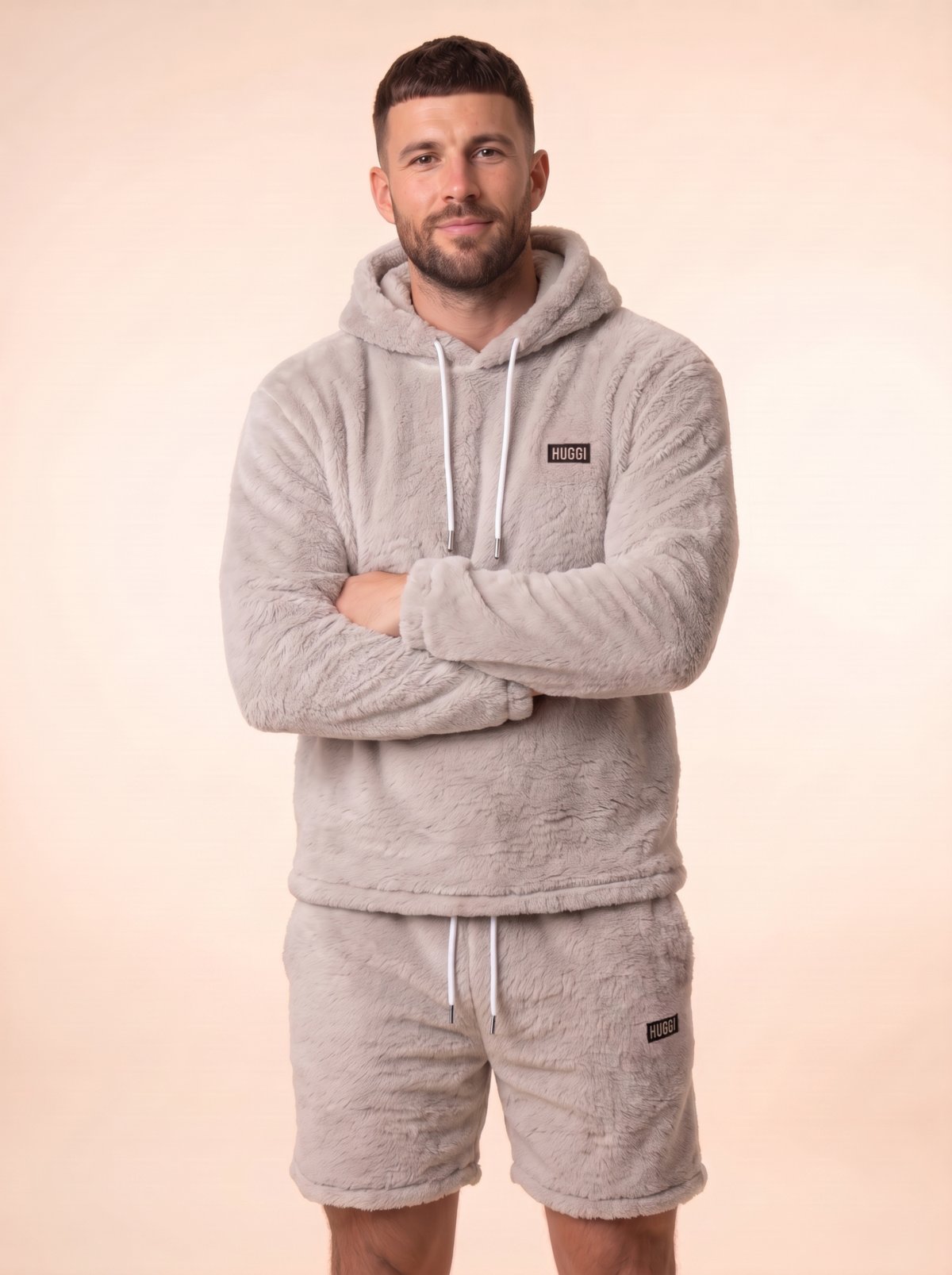 Women's Plush Fleece Hoodie & Shorts Set