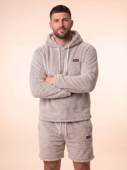 Women's Plush Fleece Hoodie & Shorts Set