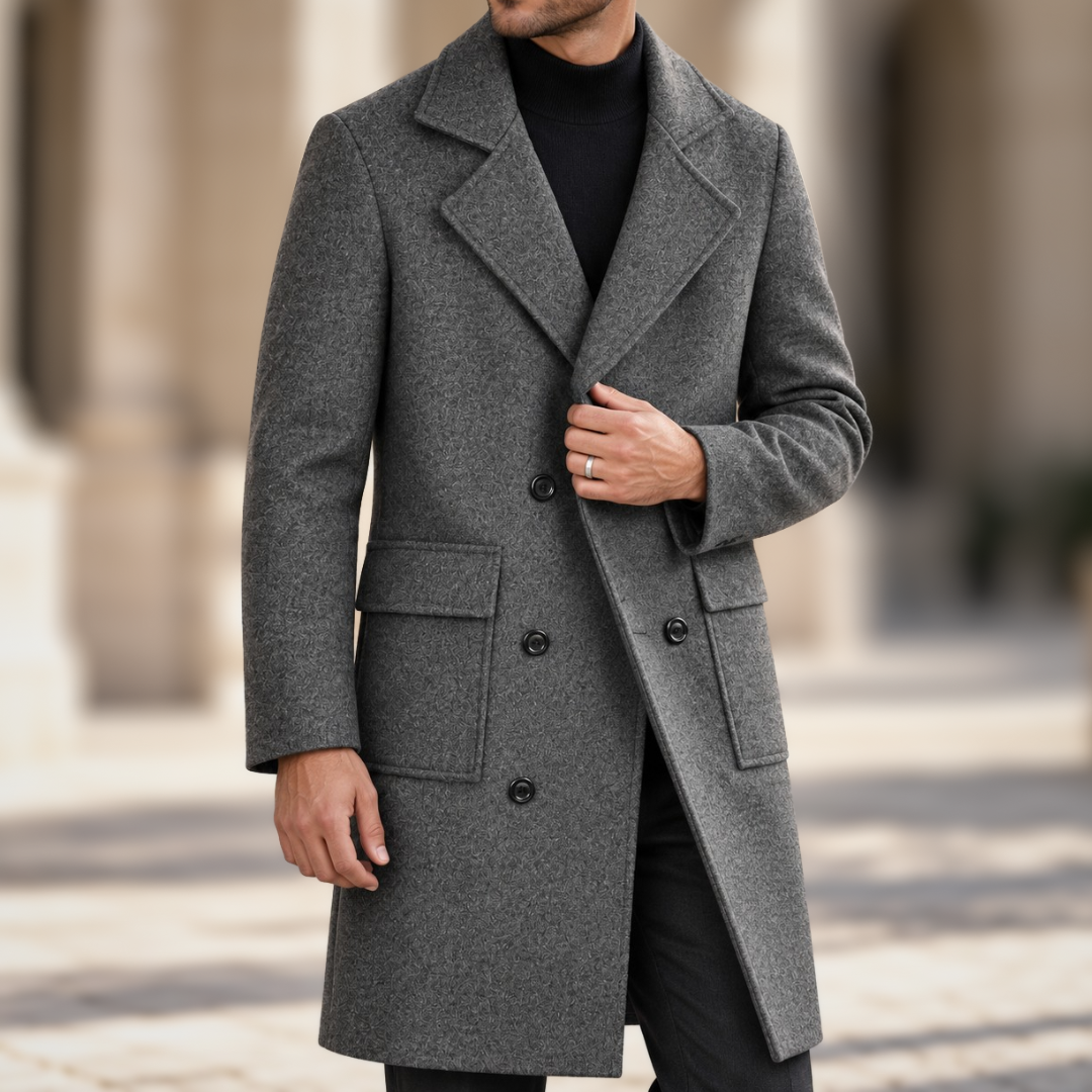 Men's Double-Breasted Classic Coat