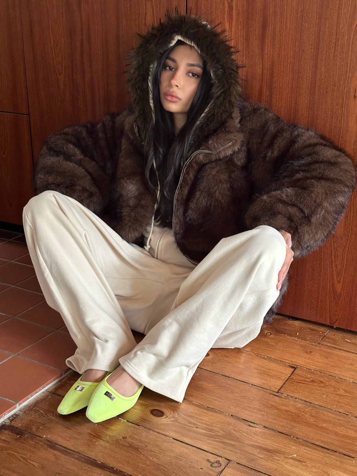 Women's Vegan Fur Coat
