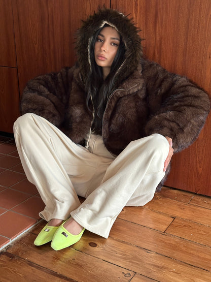Women's Vegan Fur Coat