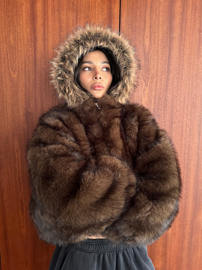 Women's Vegan Fur Coat
