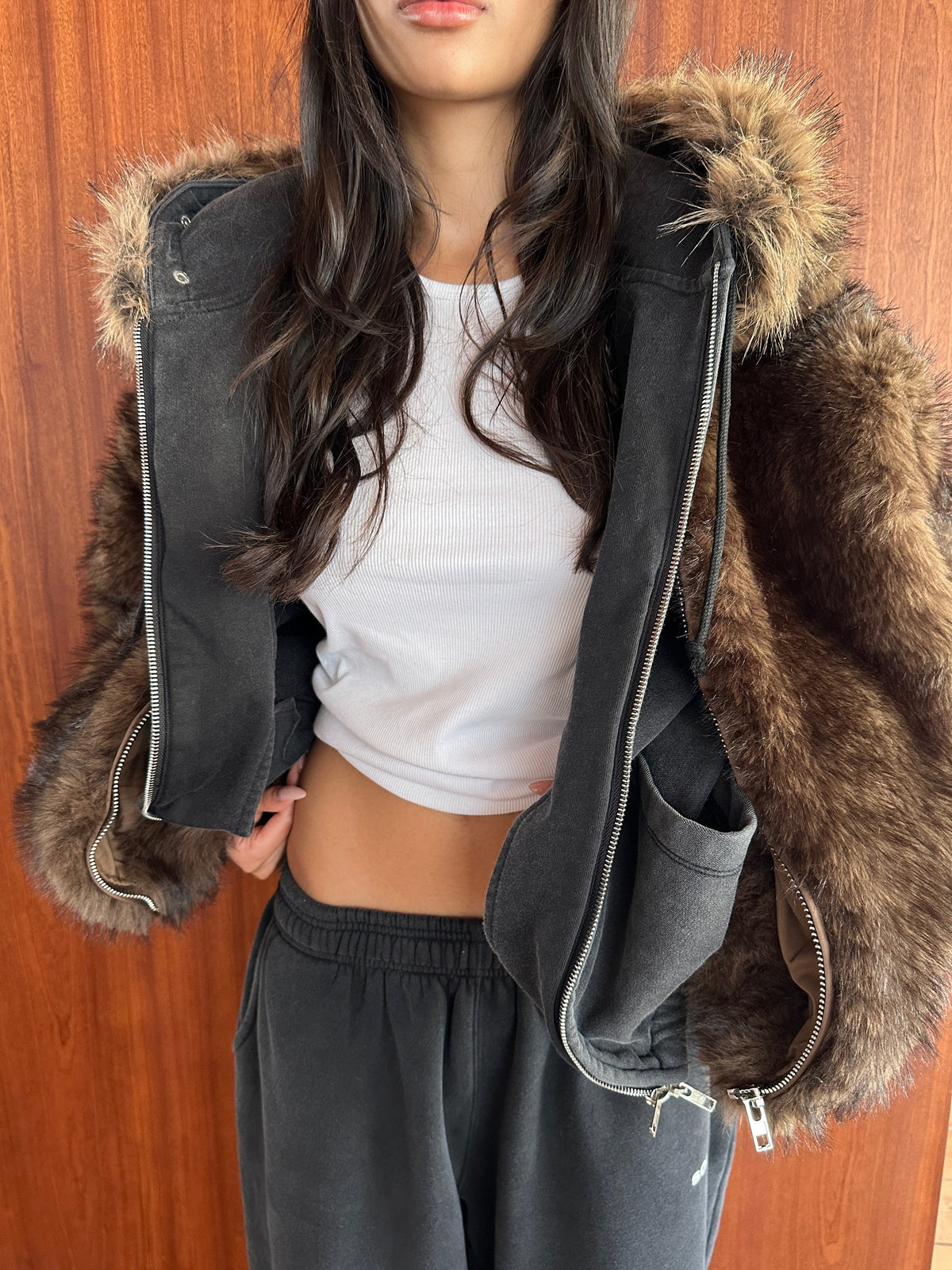 Women's Vegan Fur Coat