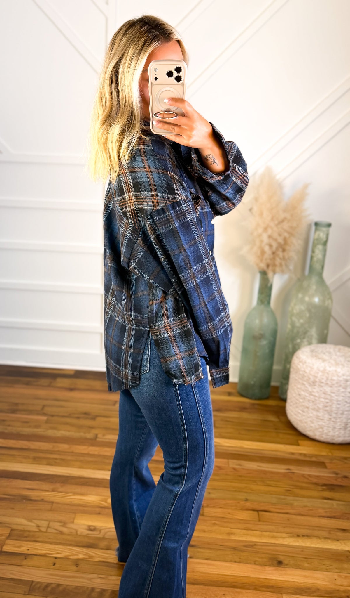 Women's Plaid Flannel Shirt