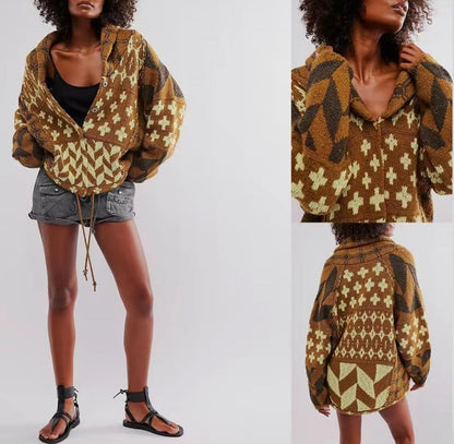 Women's Geometric Knit Cardigan