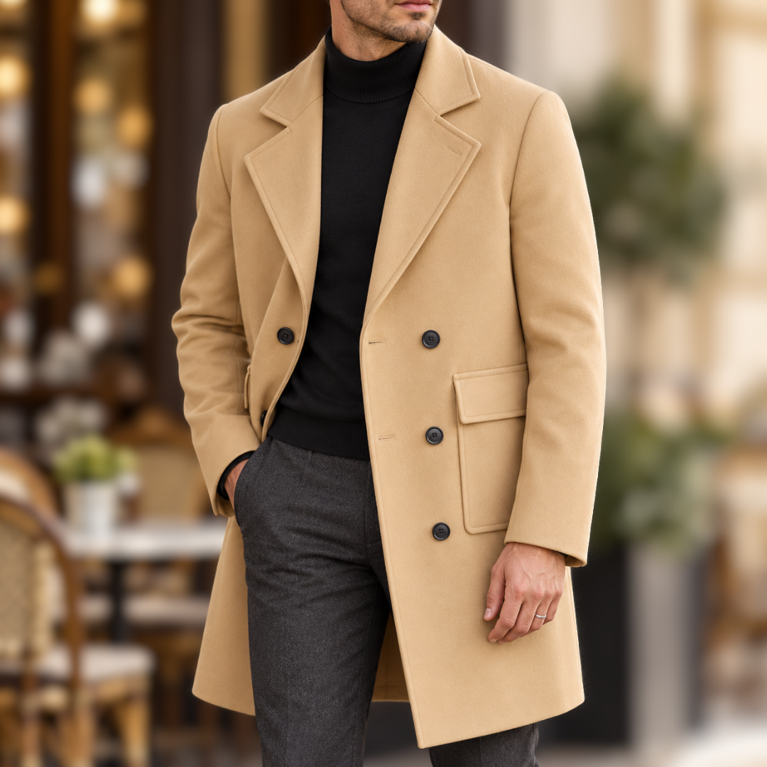 Men's Double-Breasted Classic Coat