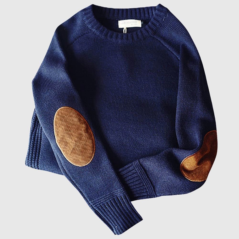Men's Cashmere-Blend Elbow-Patch Sweater