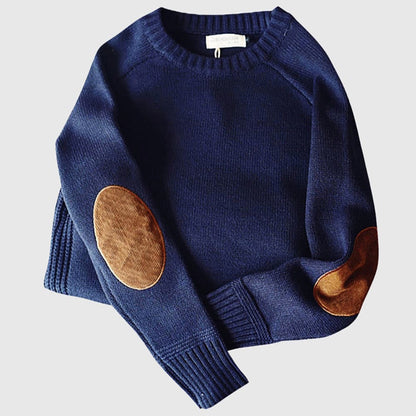 Men's Cashmere-Blend Elbow-Patch Sweater