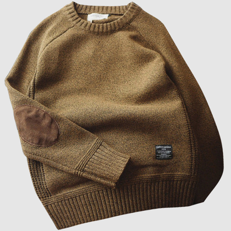 Men's Cashmere-Blend Elbow-Patch Sweater