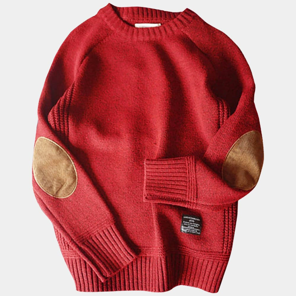 Men's Cashmere-Blend Elbow-Patch Sweater