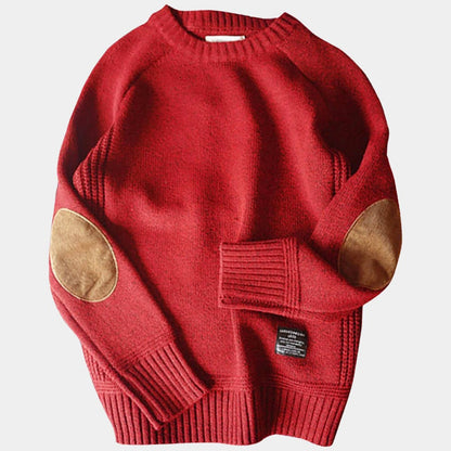 Men's Cashmere-Blend Elbow-Patch Sweater