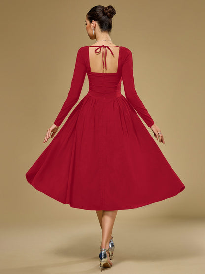 Women's Tie-Back A-Line Maxi Dress