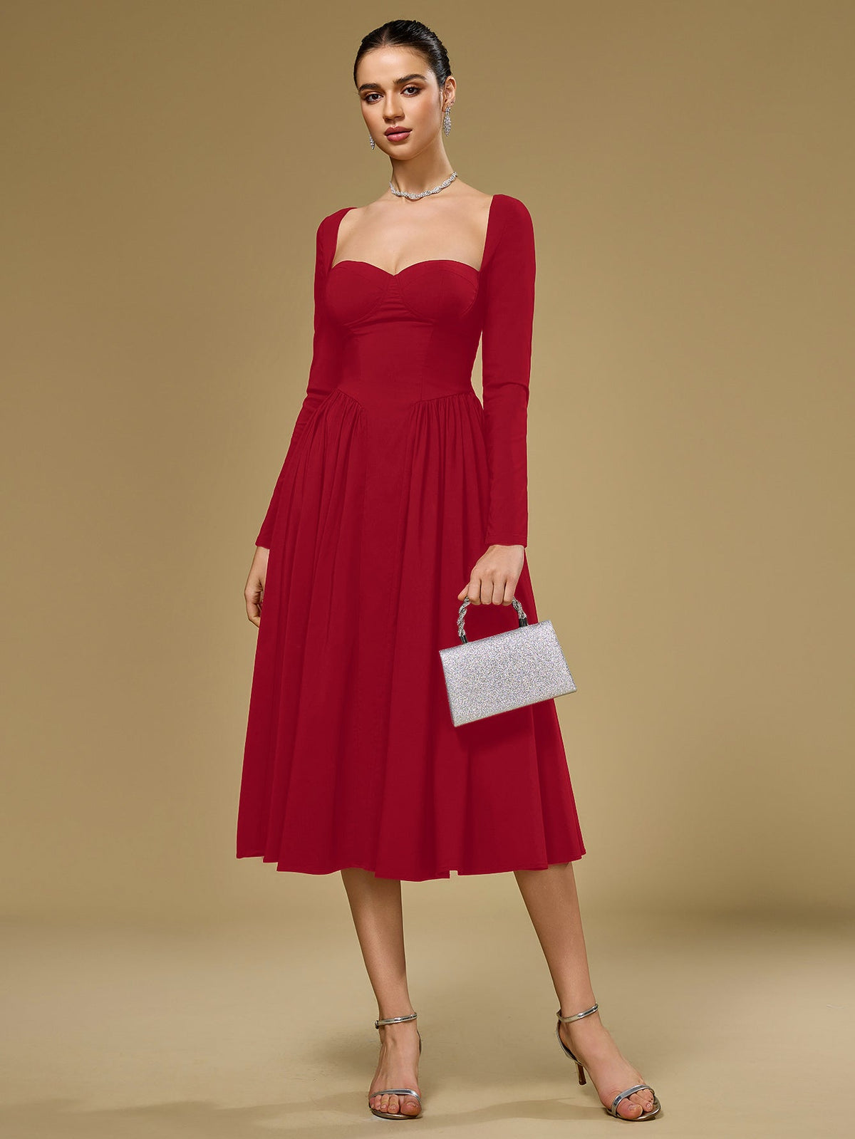 Women's Tie-Back A-Line Maxi Dress