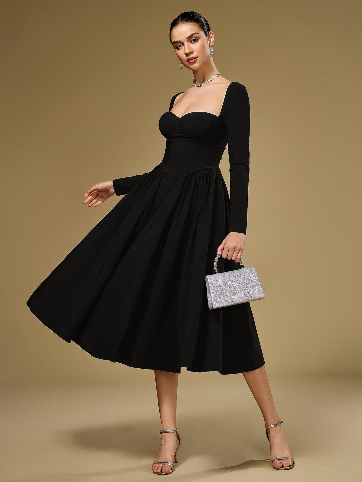 Women's Tie-Back A-Line Maxi Dress