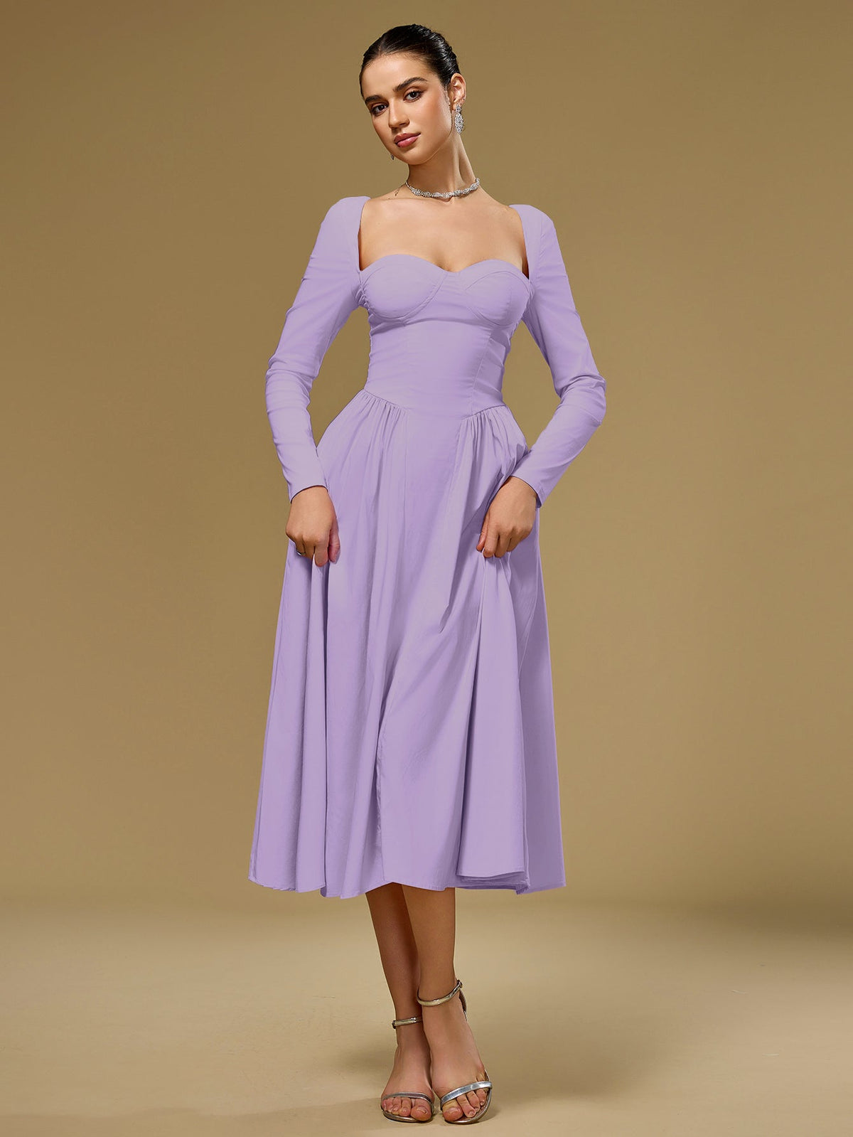 Women's Tie-Back A-Line Maxi Dress