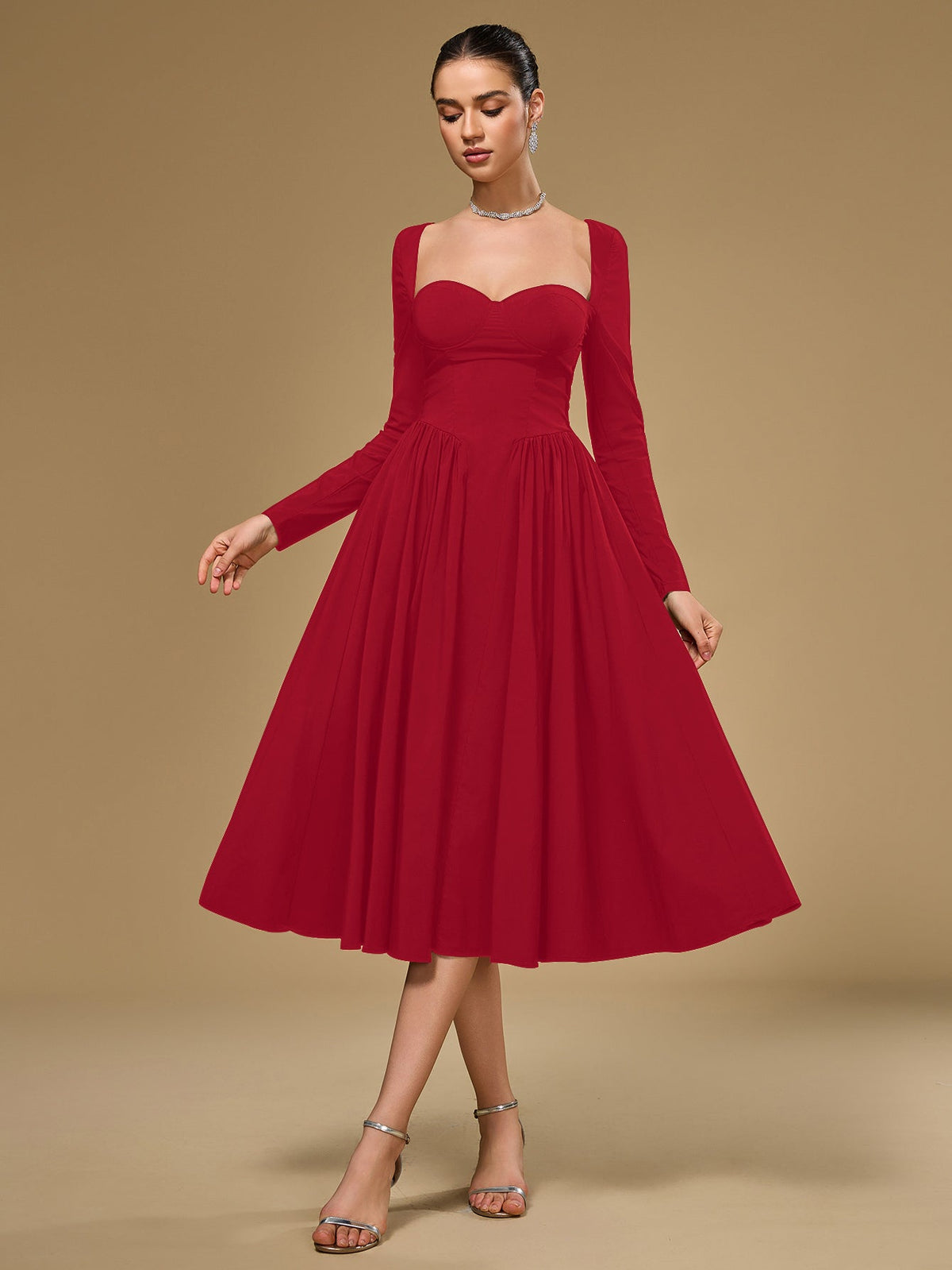 Women's Tie-Back A-Line Maxi Dress