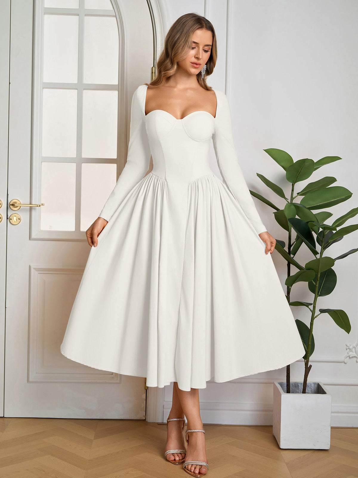 Women's Tie-Back A-Line Maxi Dress