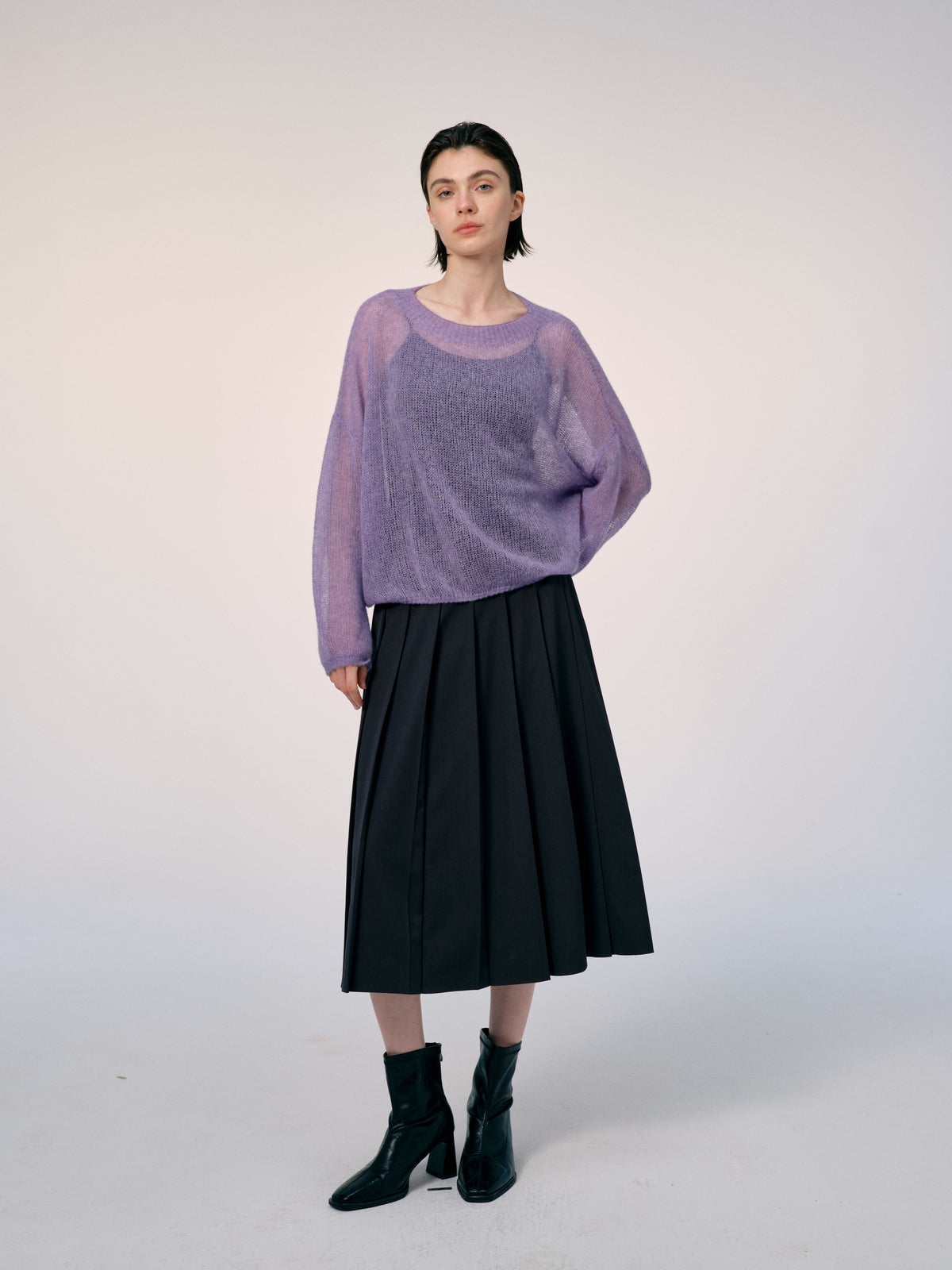 Women's Cashmere-Silk Relaxed Pullover Sweater